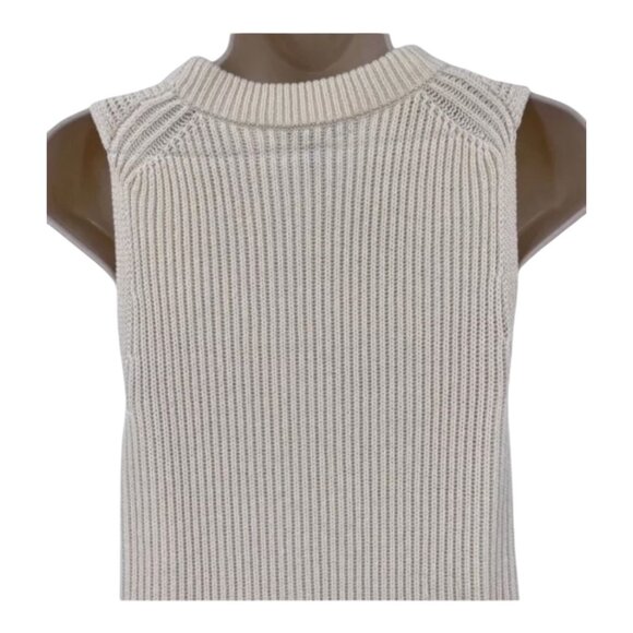 J.Crew Crew Sleeveless Knitted Sweater Vest Tunic XS Merino Wool Blend Ivory - Picture 9 of 9